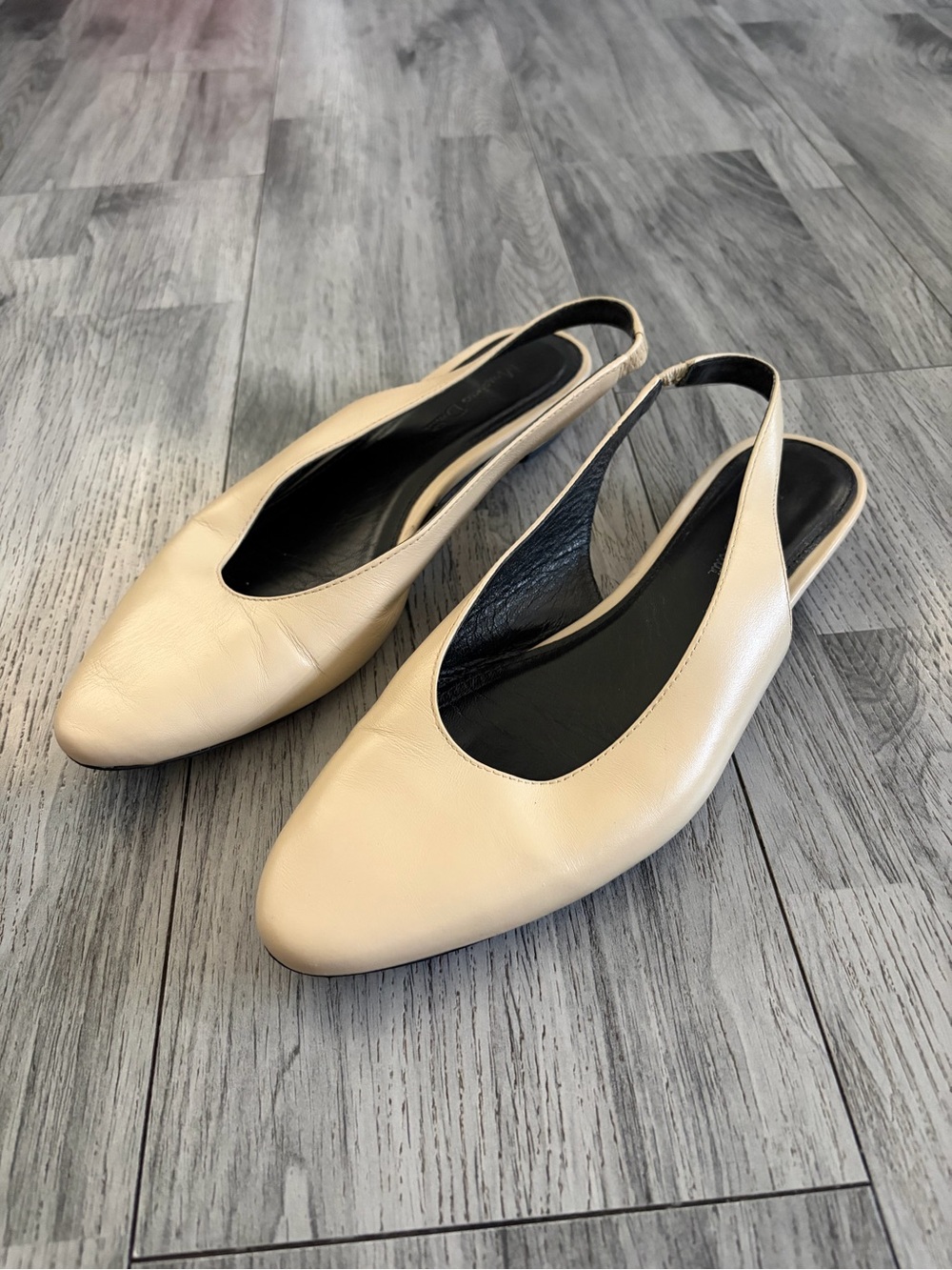 Massimo Dutti Cream Slingback Flats - Picture 4 of 7